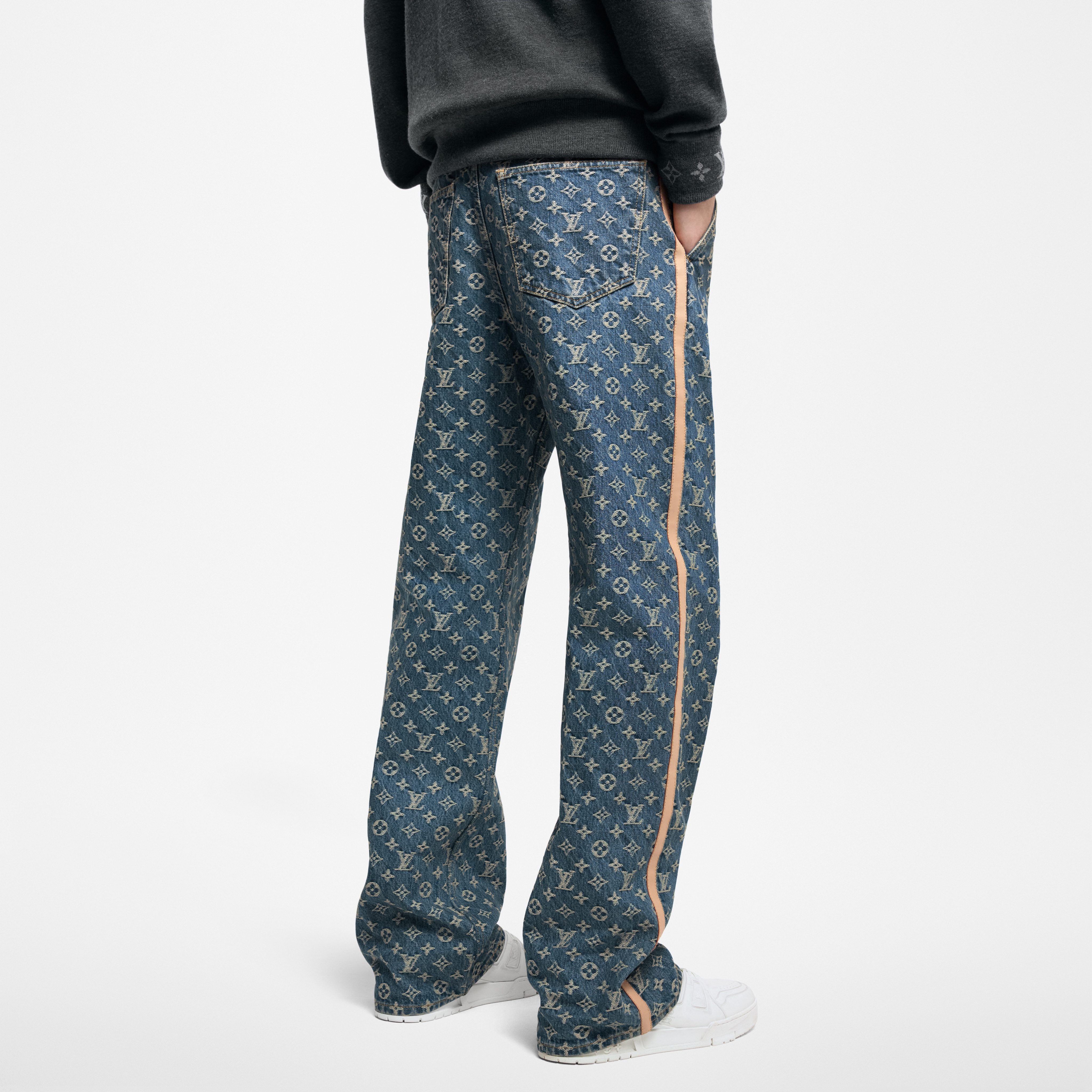 Monogram Denim Tailored Pants  in Men