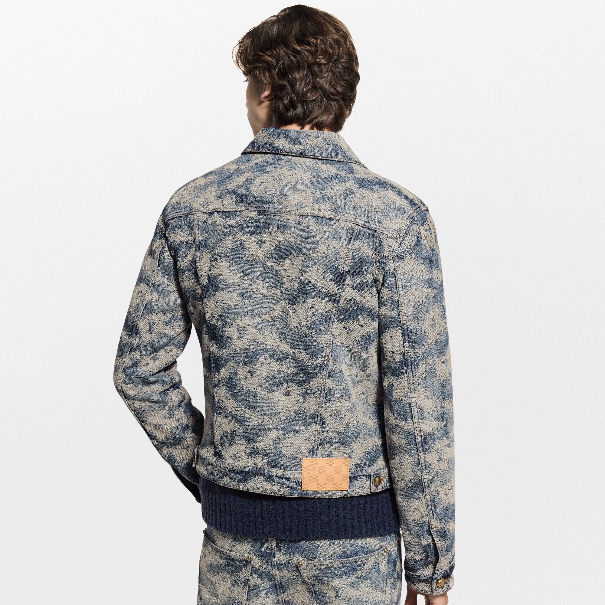 Monogram Denim Trucker Jacket  in Men
