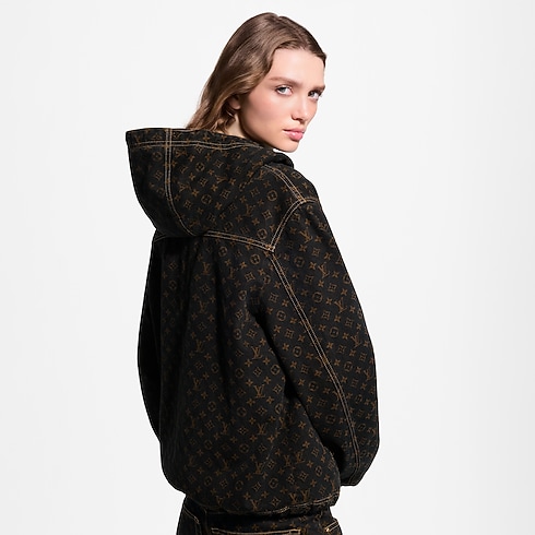 Monogram Denim Zip-Up Jacket in Women's Ready-to-Wear Coats and Jackets collections by Louis Vuitton (Product zoom)