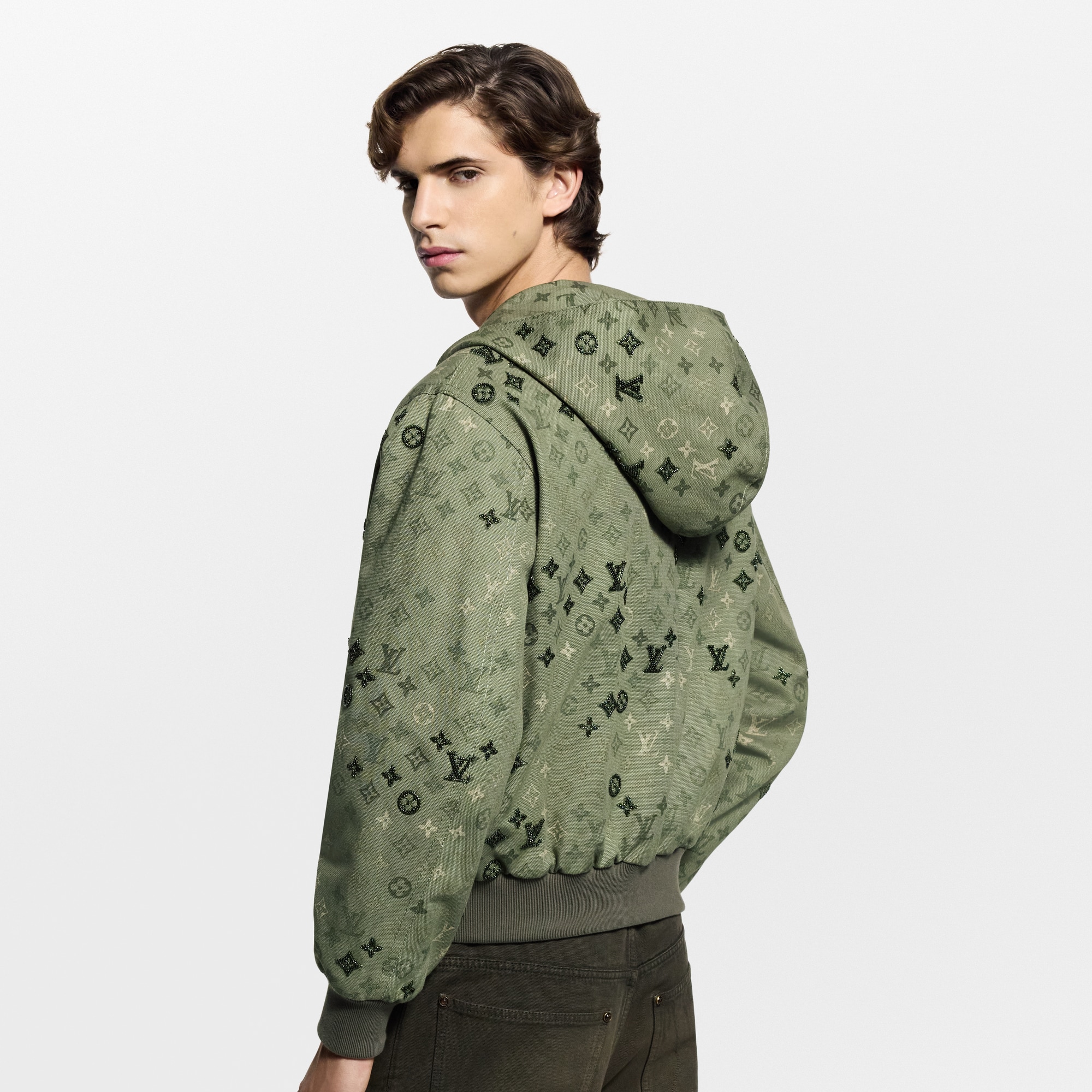 Monogram Embellished Hooded Blouson  in Men