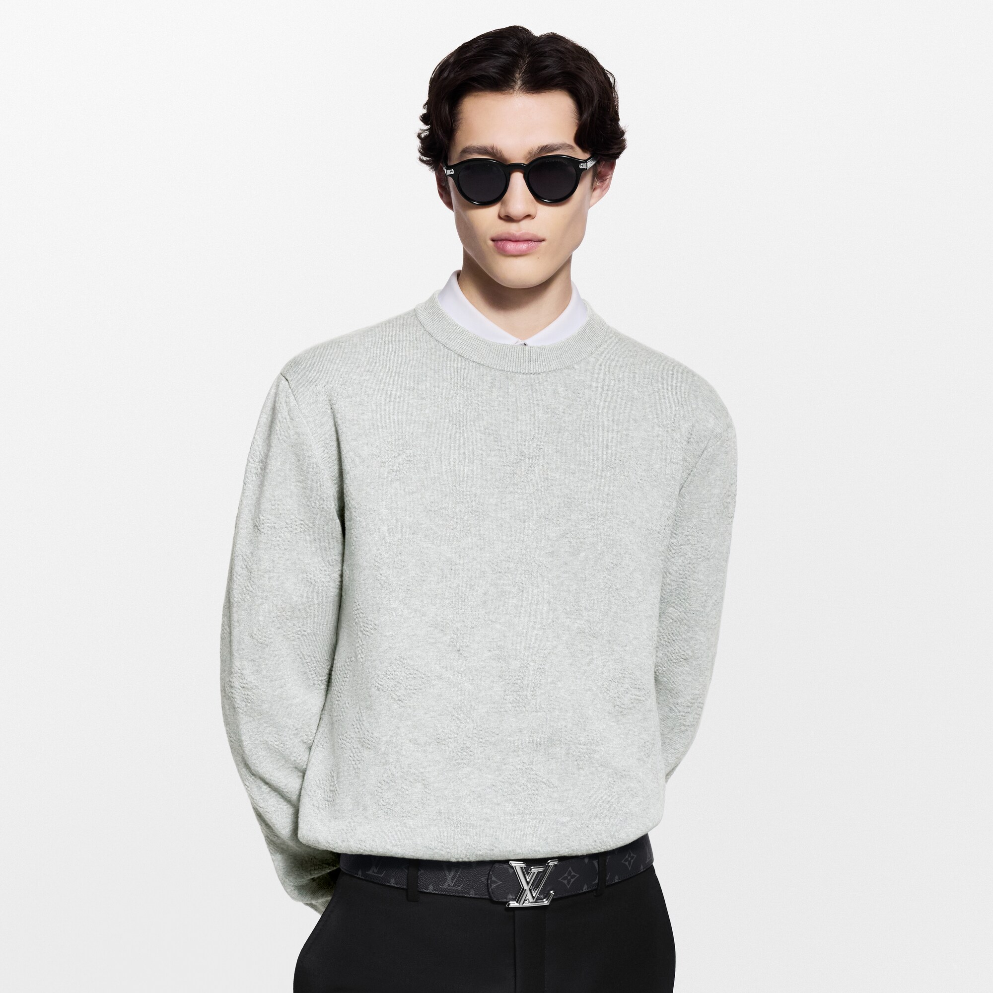 Monogram Embossed Pullover  in Men