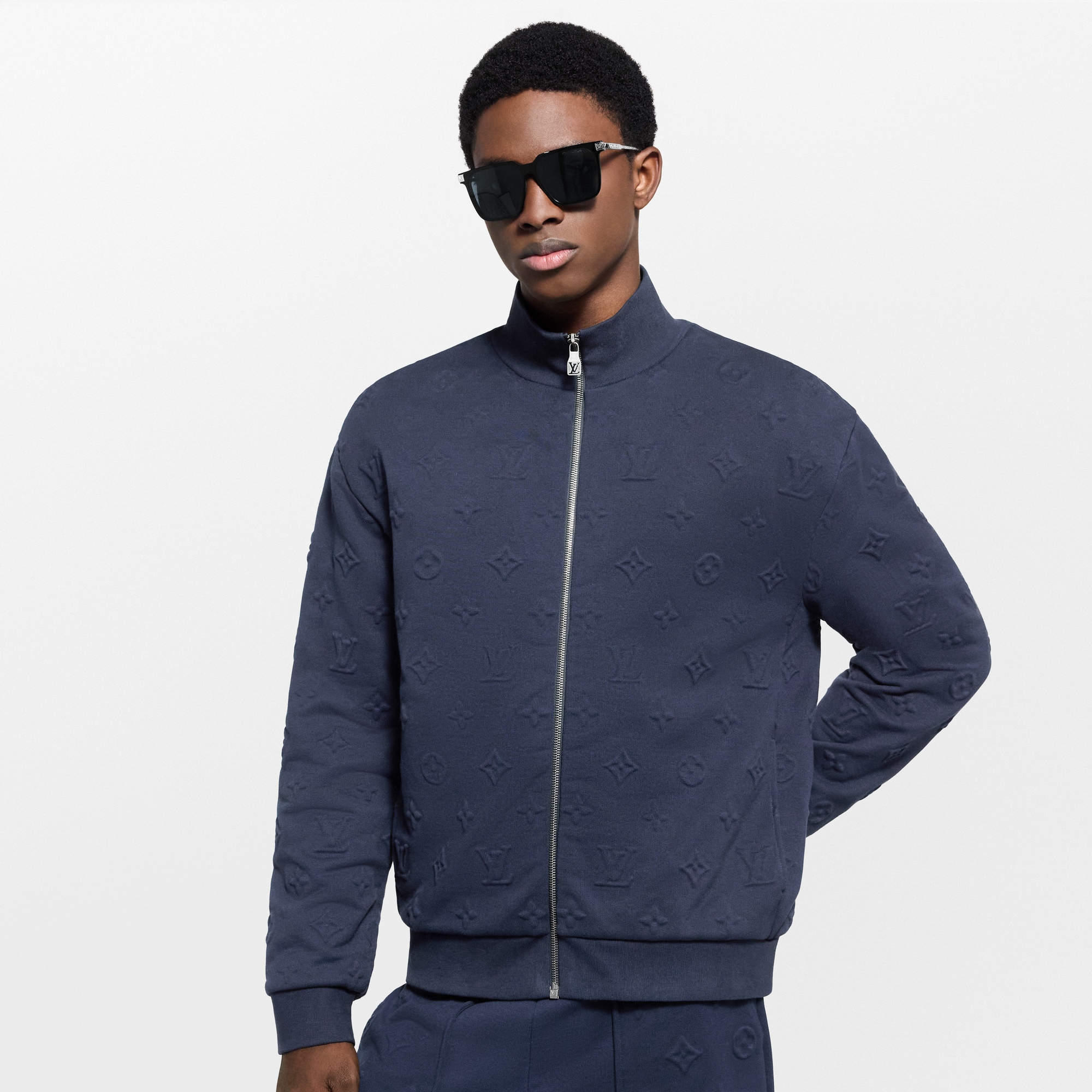 Monogram Embossed Track Top  in Men