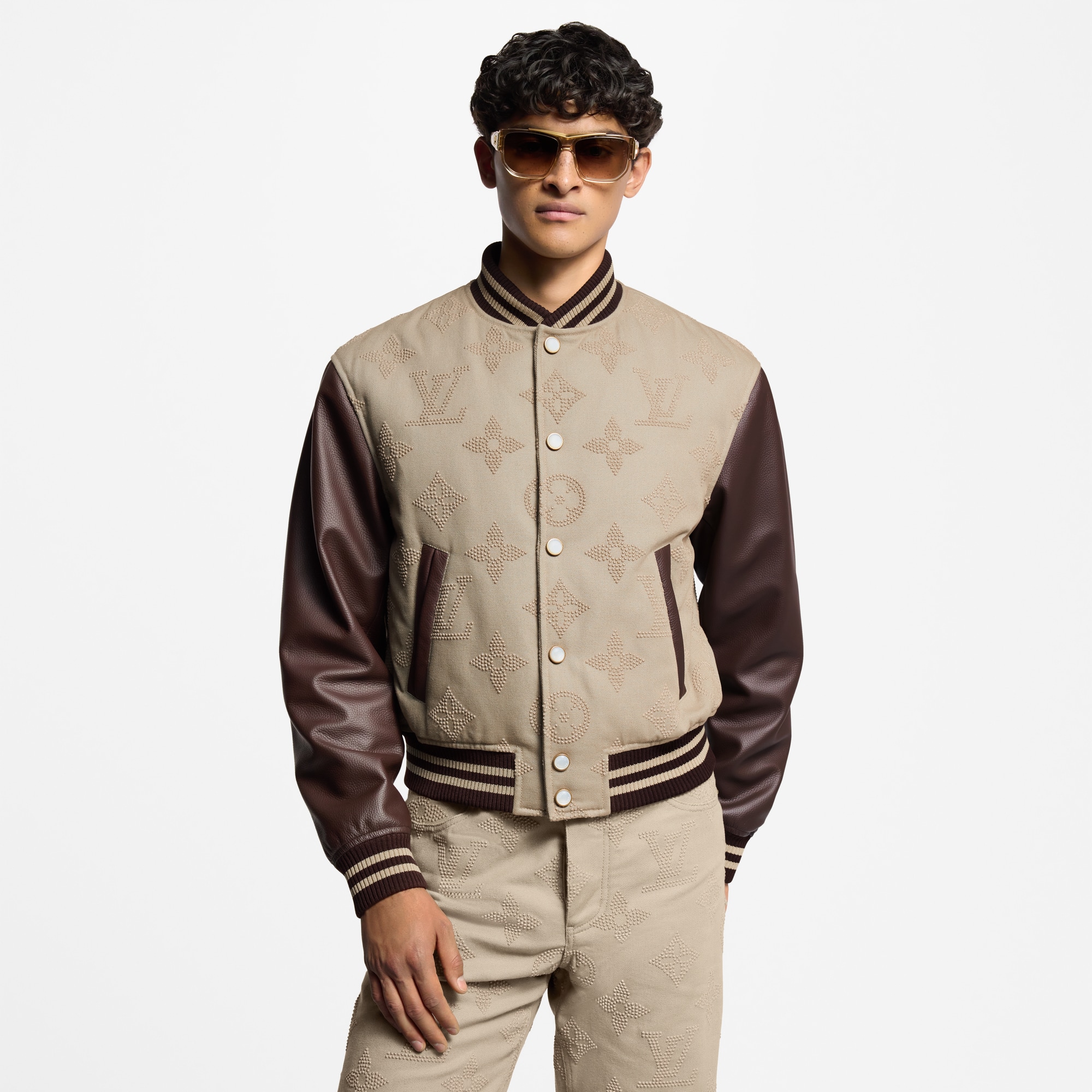 Monogram Embroidered Varsity Blouson  in Men