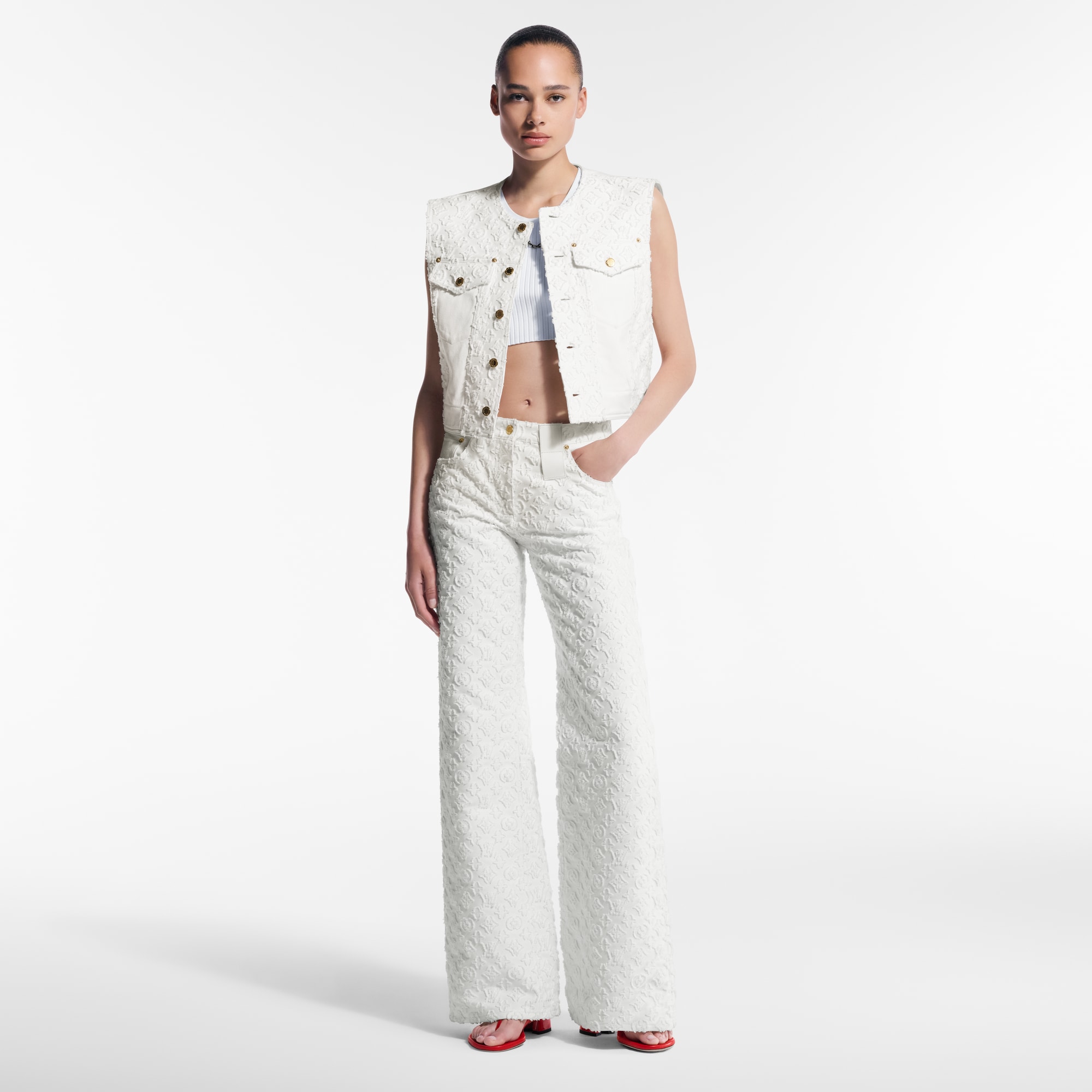 Monogram Fil Coupé Jeans   in Women