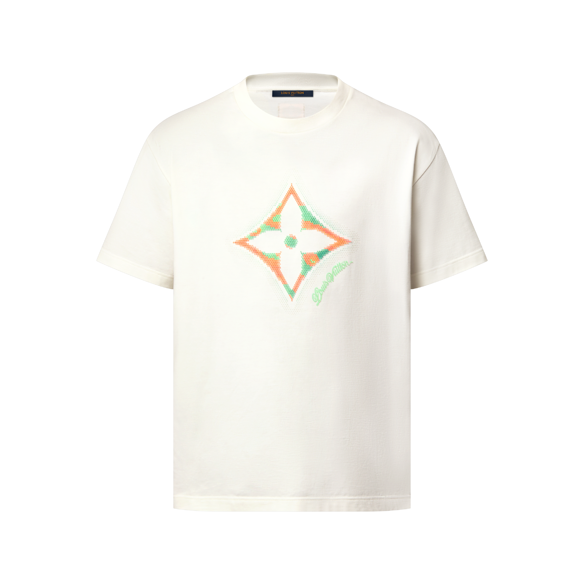 Monogram Flower 3D Gradient Print T-Shirt  in Men