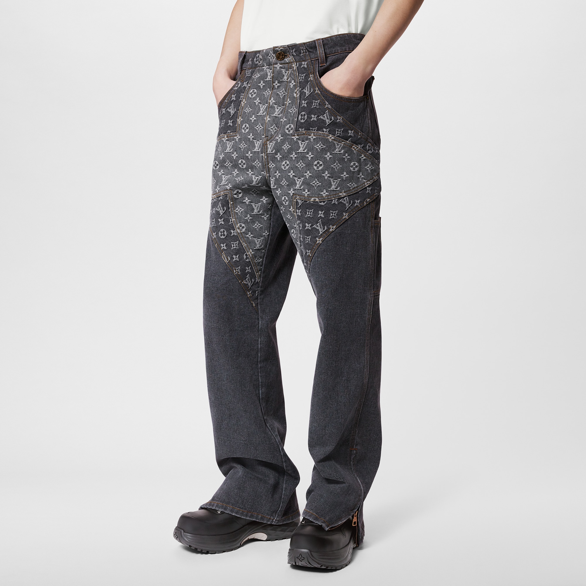 Monogram Flower Denim Pants - Ready to Wear | LOUIS VUITTON