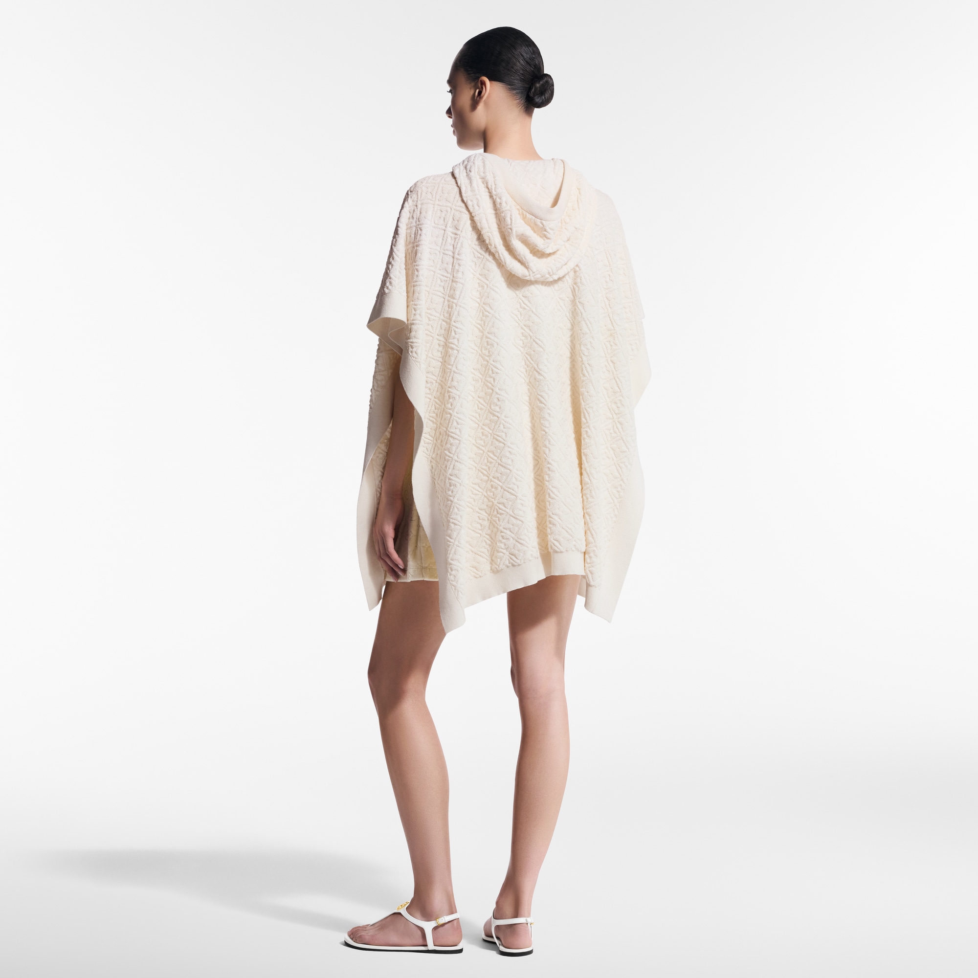 Monogram Flower Toweling Poncho   in Women