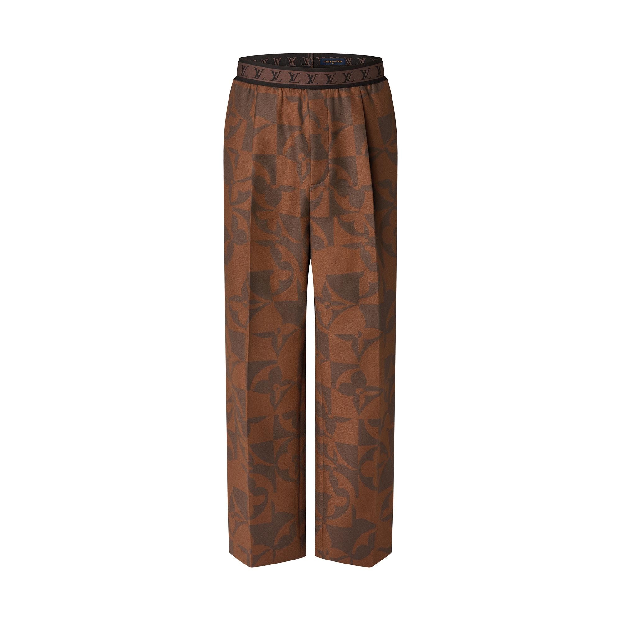 Monogram Flowers Relaxed Flannel Pants 