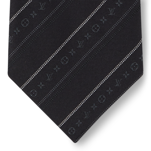 Monogram Flowstripes Tie detail view