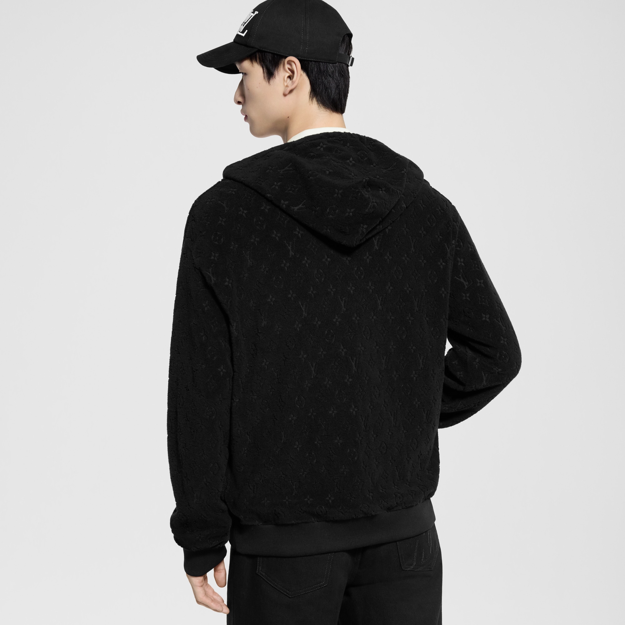 Monogram French Terry Zip-Through Hoodie  in Men