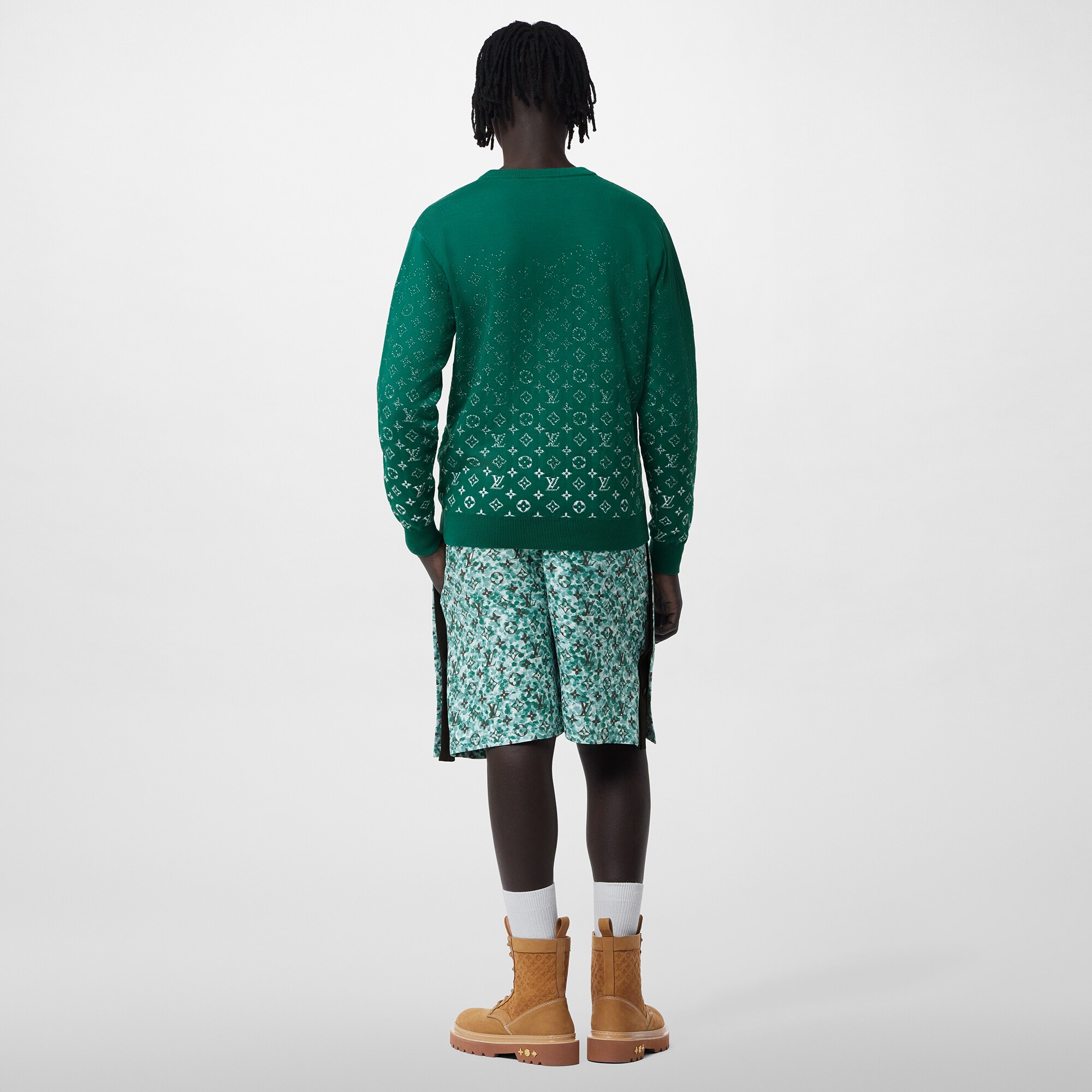 Monogram Gradient Cotton Crewneck  in Men