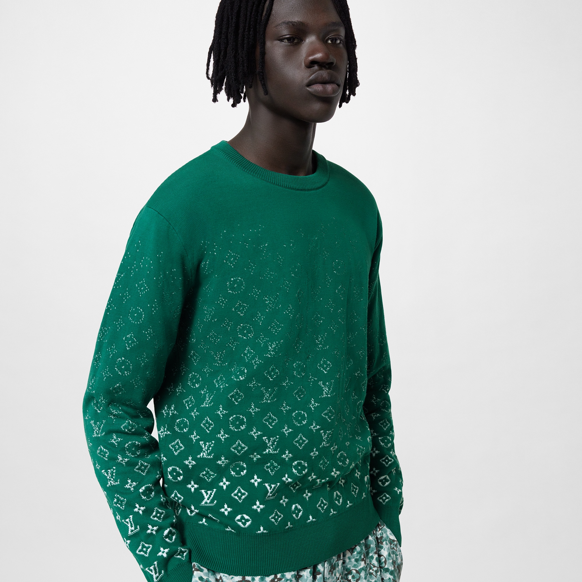 Monogram Gradient Cotton Crewneck  in Men