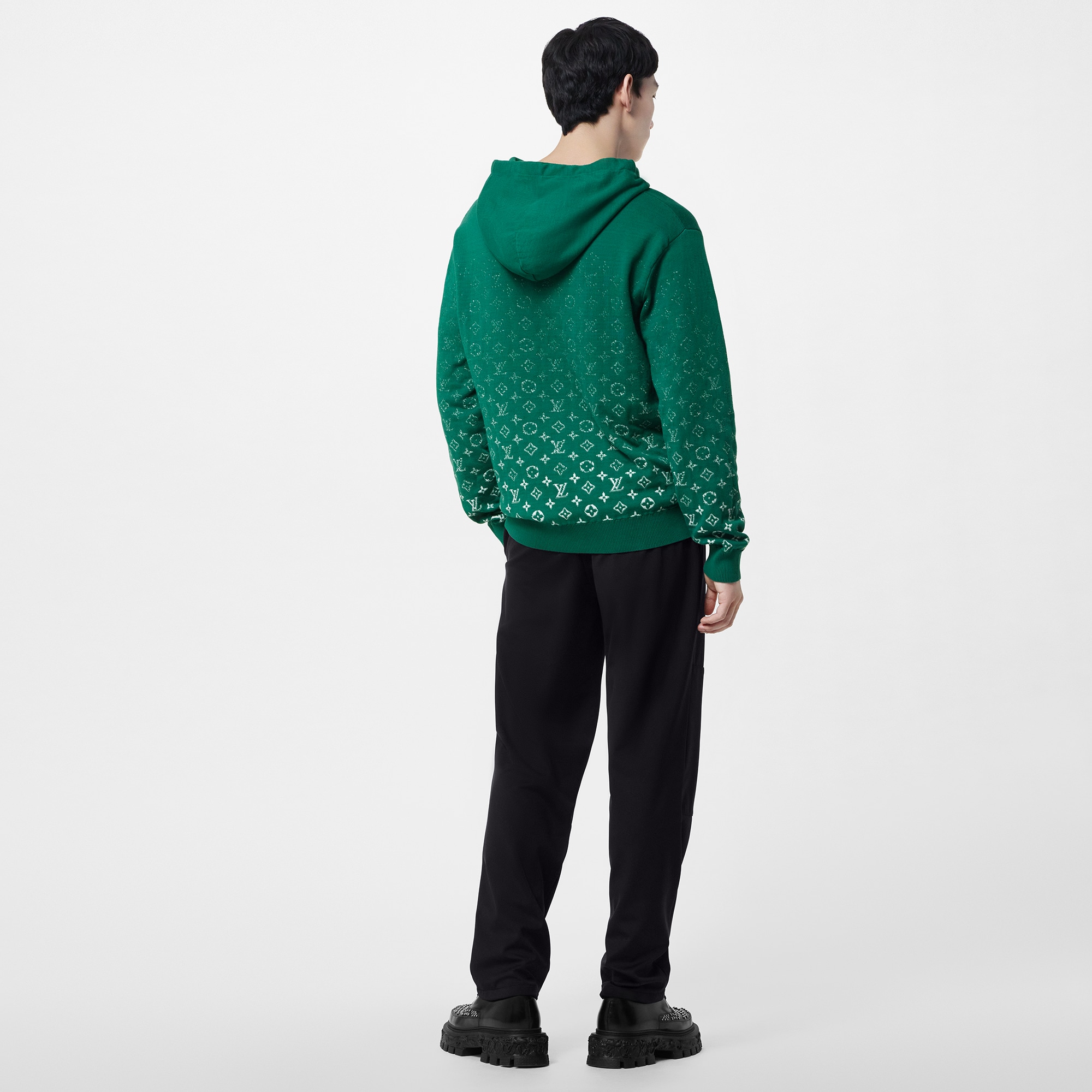 Monogram Gradient Cotton Hoodie  in Men