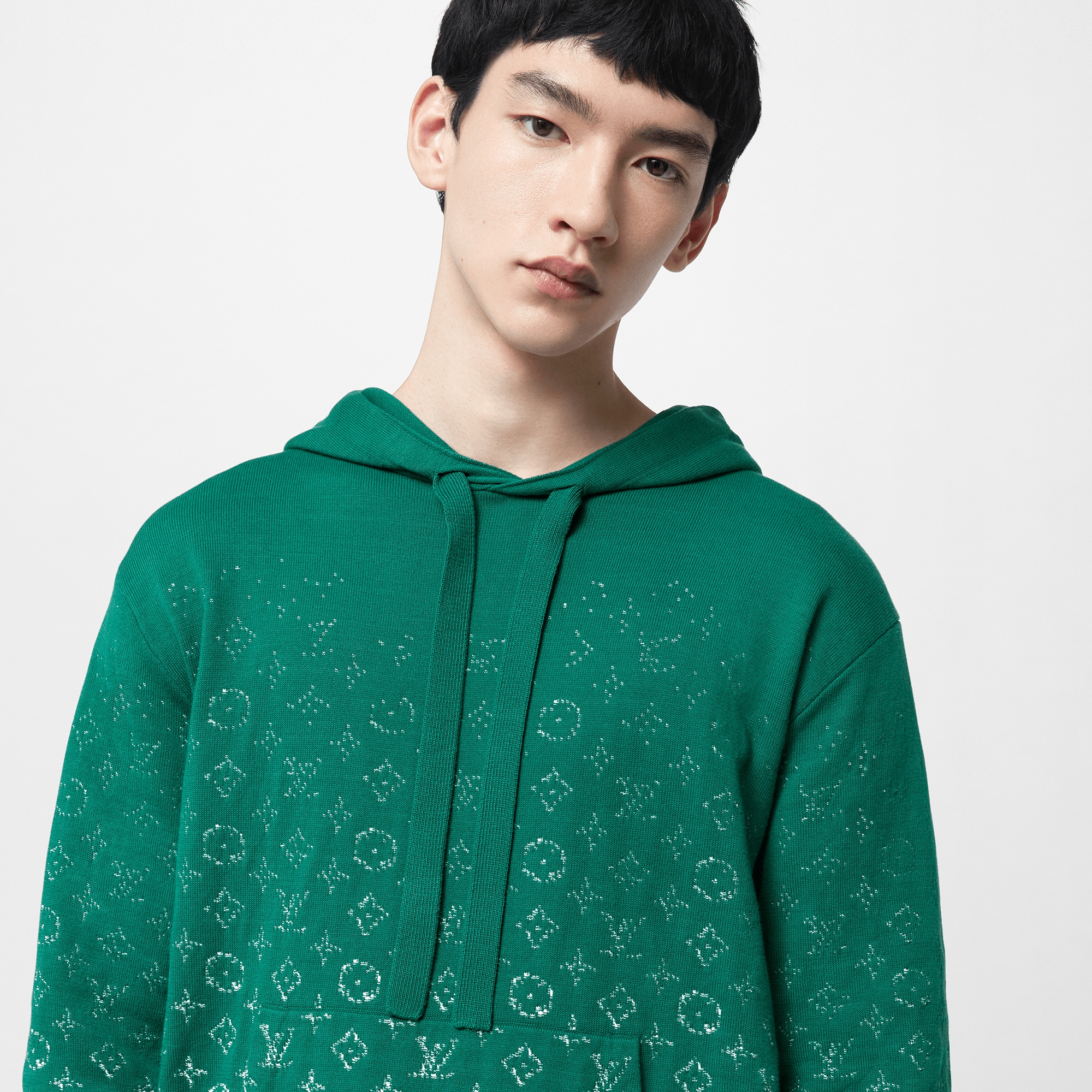Monogram Gradient Cotton Hoodie  in Men