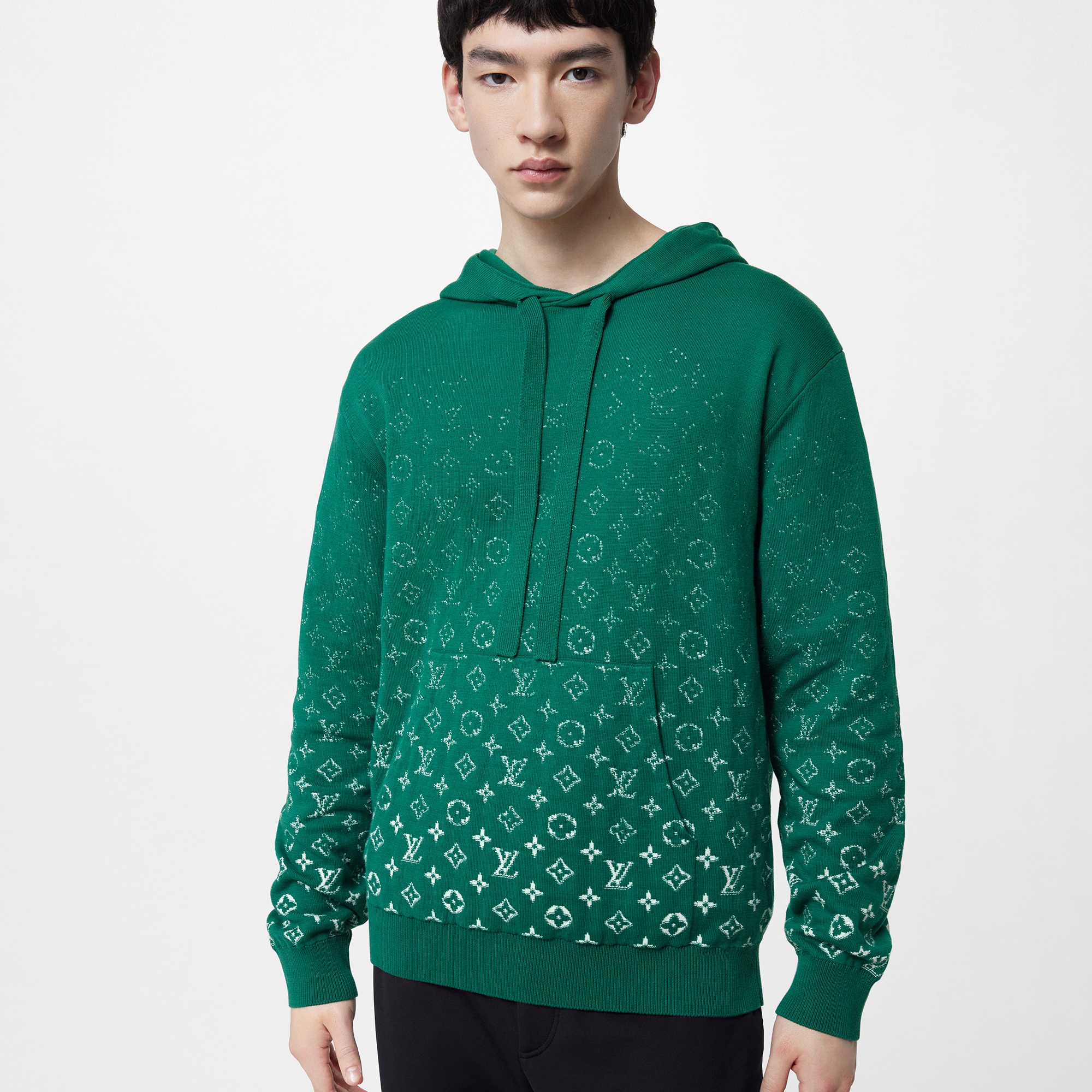 Monogram Gradient Cotton Hoodie  in Men