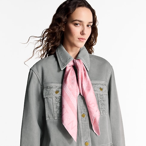 Monogram Infinity Denim Square 90 S00 in Women's Accessories Silk Squares and Bandeaus collections by Louis Vuitton (Product zoom)