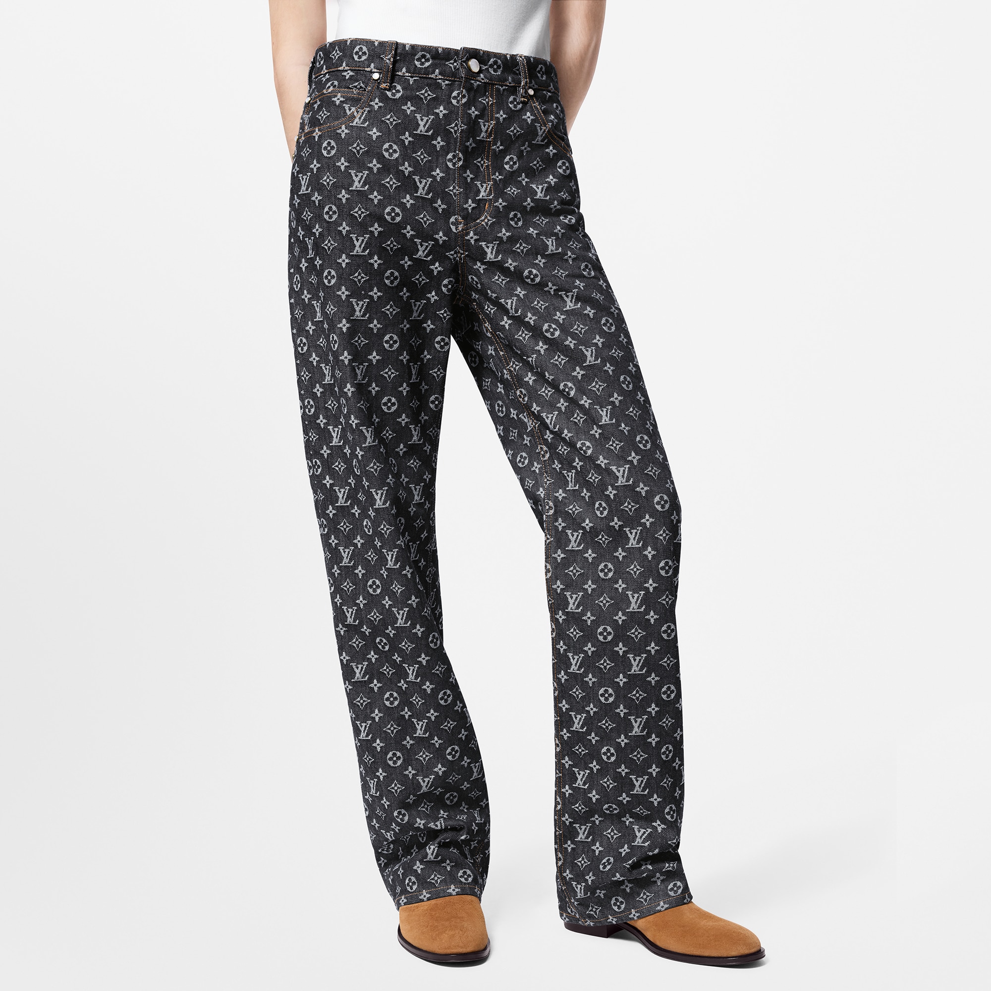 Monogram Jacquard Denim Skate Pants - Ready to Wear | LOUIS VUITTON
