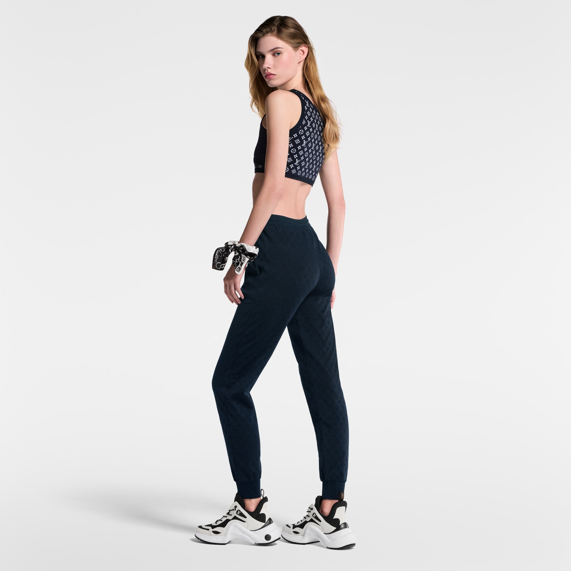 Monogram Jacquard Knit Jogging Pants  in Women