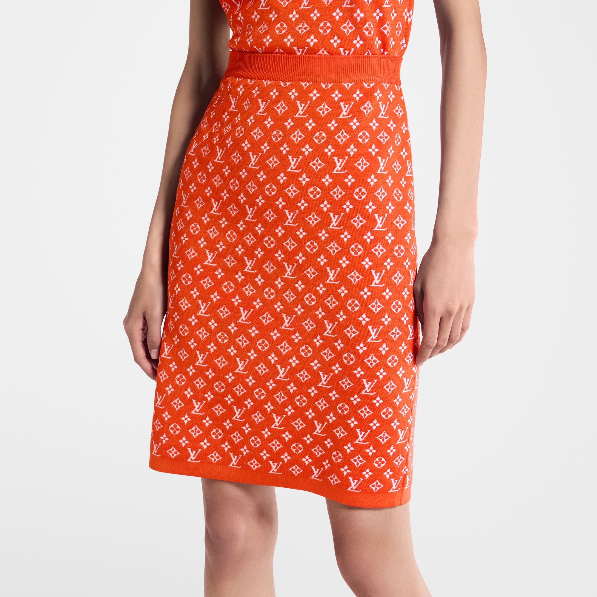 Monogram Jacquard Knit Skirt  in Women