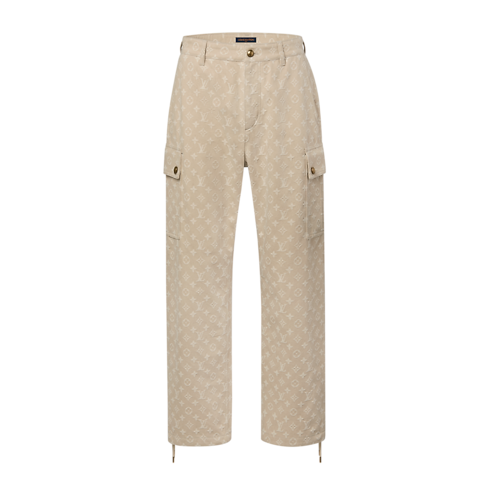 Monogram Jacquard Wintry Denim Cargo Pants in Men's Ready-to-Wear All Ready-to-Wear collections by Louis Vuitton (Product zoom)