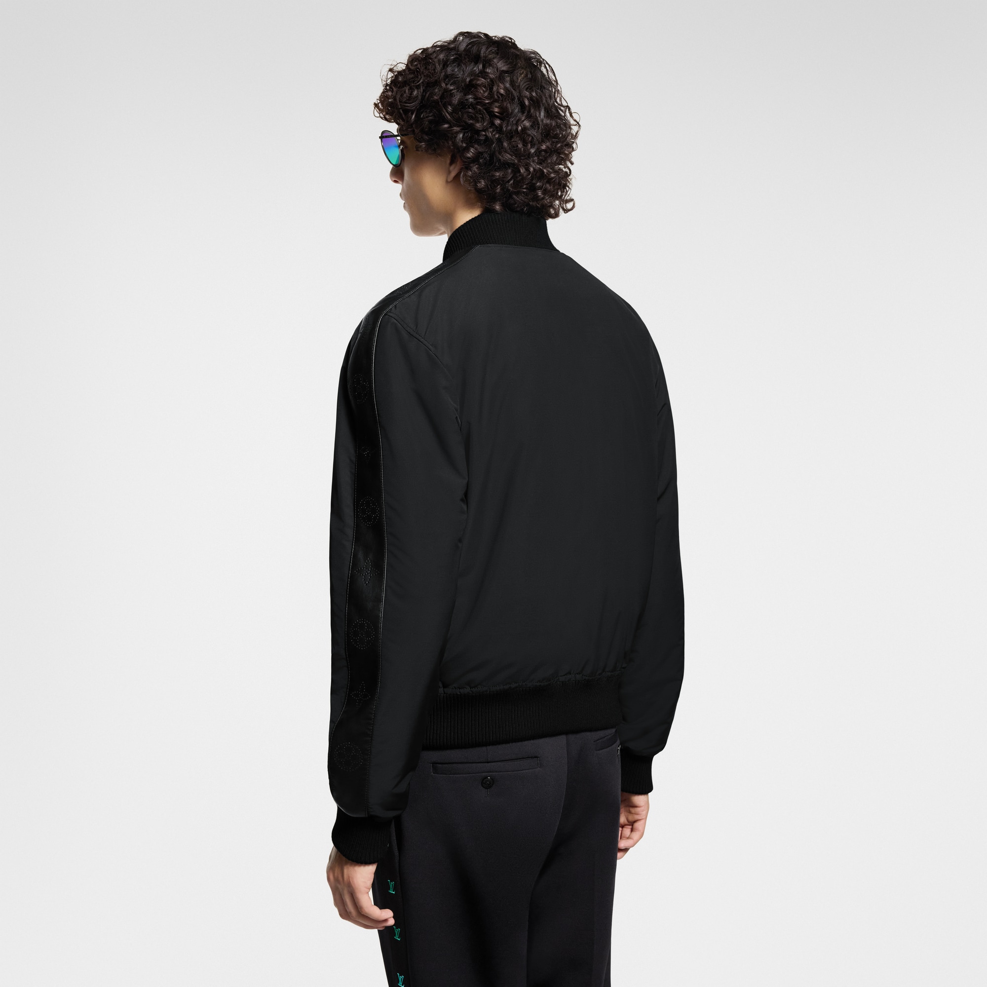 Monogram Leather Mix Tracksuit Blouson  in Men