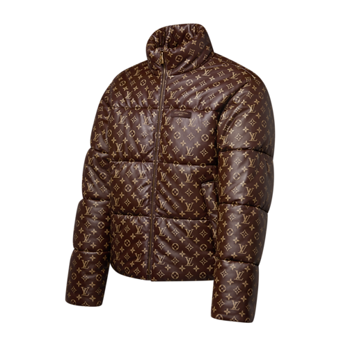 Monogram Leather Puffer Jacket in Men's Ready to Wear Outerwear and Coats collections by Louis Vuitton (Product zoom)