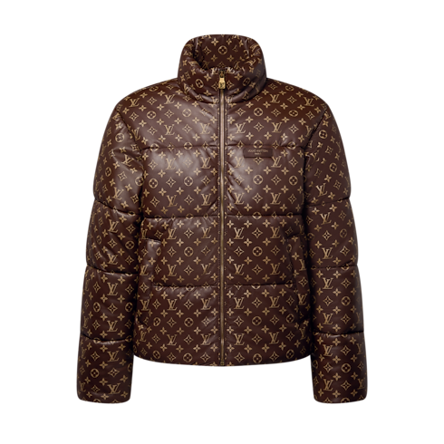 Monogram Leather Puffer Jacket in Men's Ready to Wear Outerwear and Coats collections by Louis Vuitton (Product zoom)