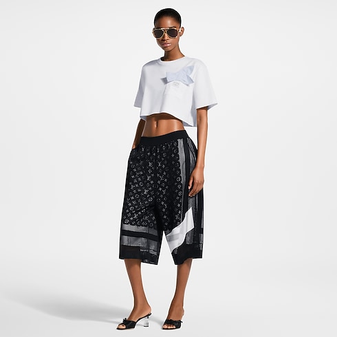Monogram Lined Mesh Bermuda Shorts in Women's New In Women } collections by Louis Vuitton (Product zoom)