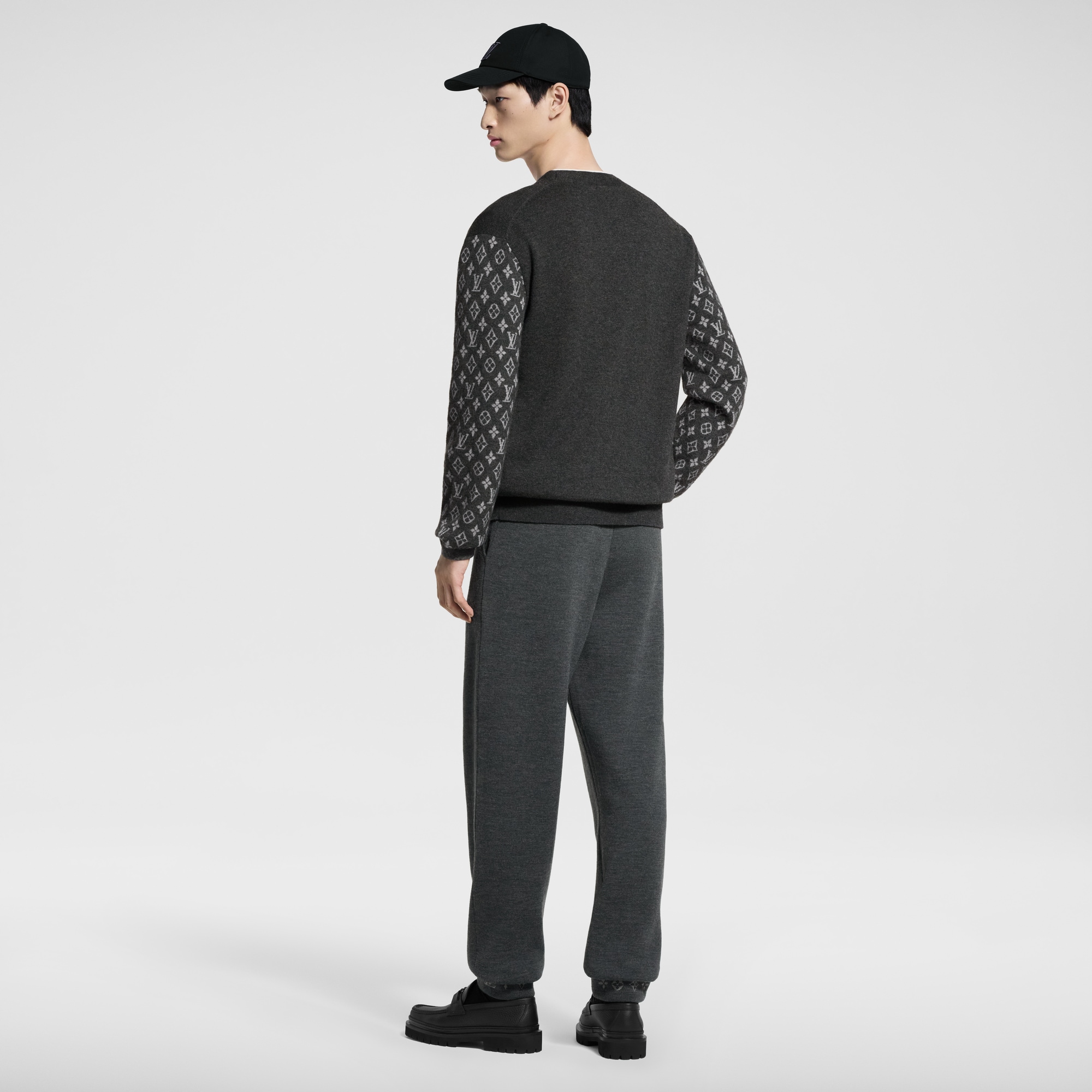 Monogram Mix Cashmere Cardigan   in Men