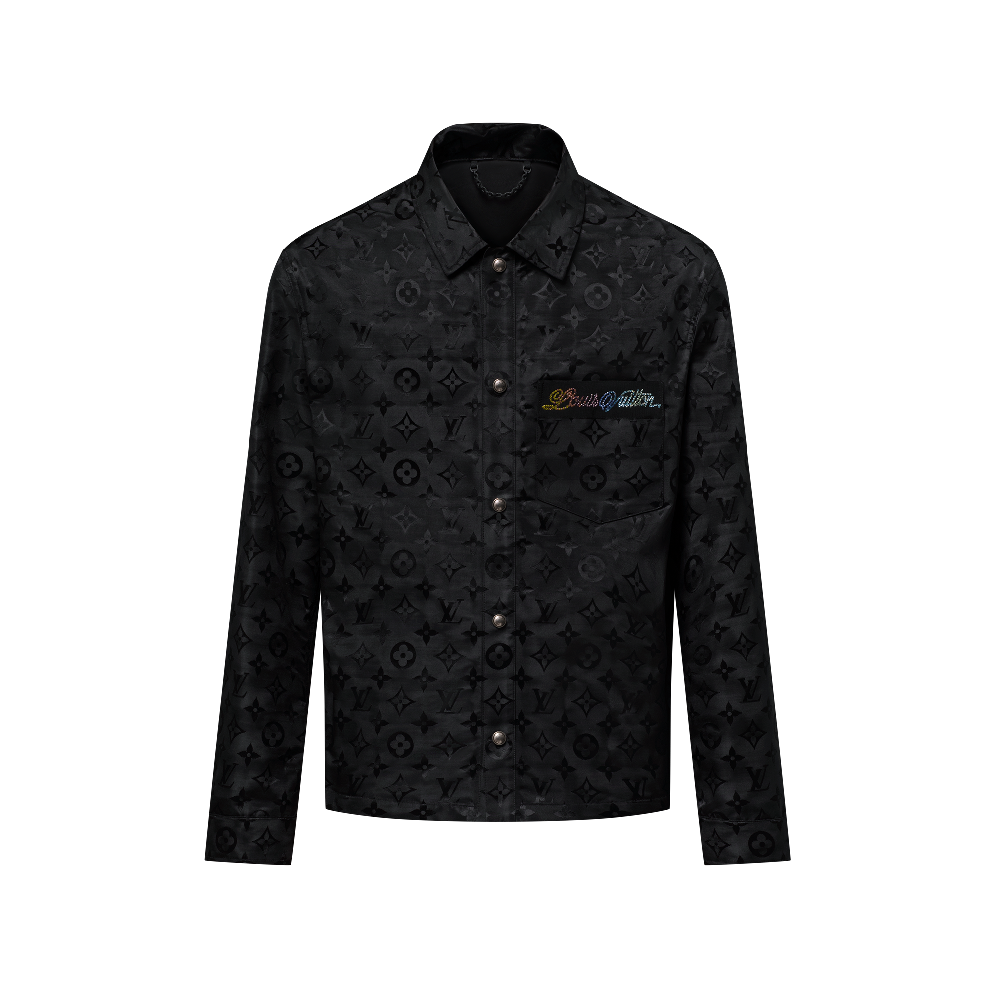 Monogram Moire Jacquard Silk Overshirt  in Men
