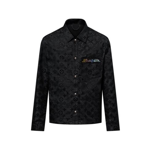 Monogram Moire Jacquard Silk Overshirt in Men's Ready to Wear Outerwear and Coats collections by Louis Vuitton (Product zoom)
