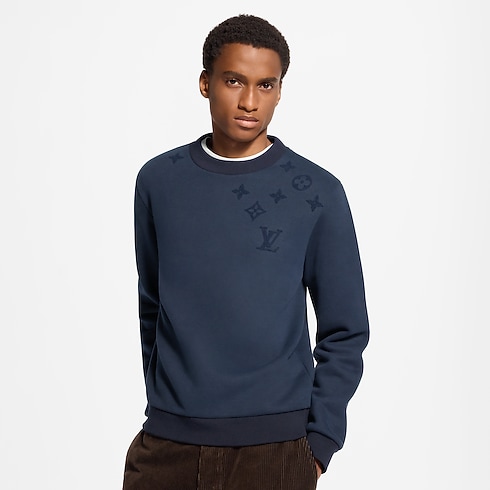 Monogram Needle-Punched Crewneck in Men's Ready-to-Wear All Ready-to-Wear collections by Louis Vuitton (Product zoom)