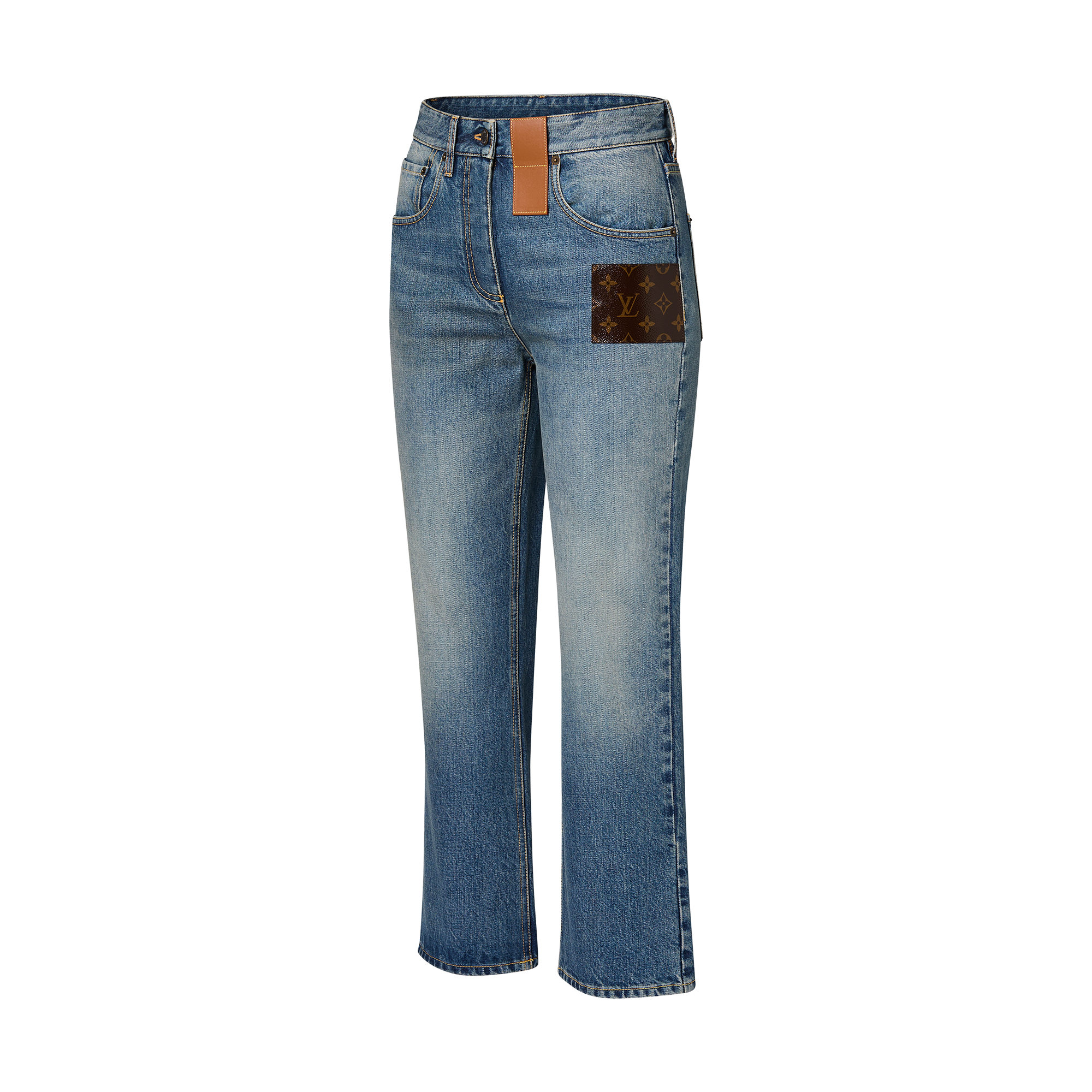 Monogram Patch Jeans   in Women
