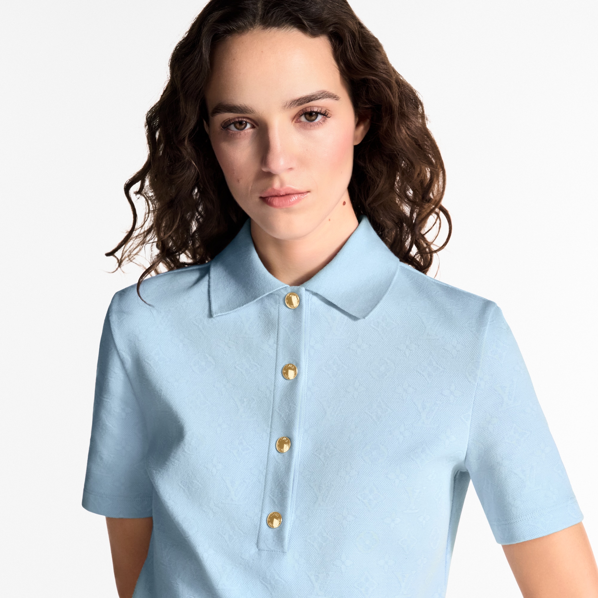 Monogram Piqué Polo Top  in Women