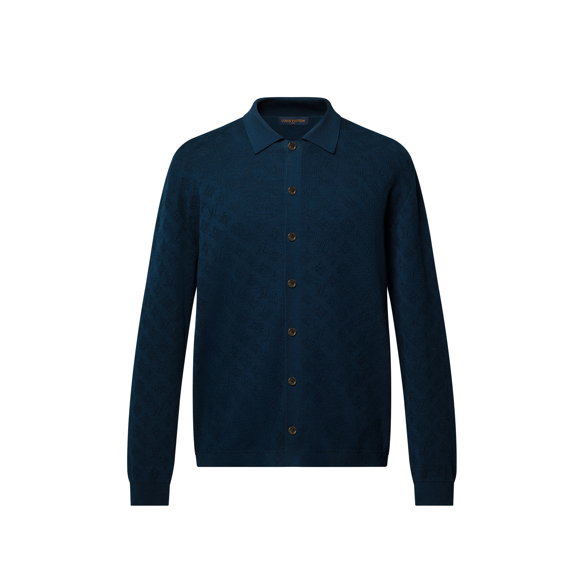 Monogram Pointelle Cotton Overshirt  in Men