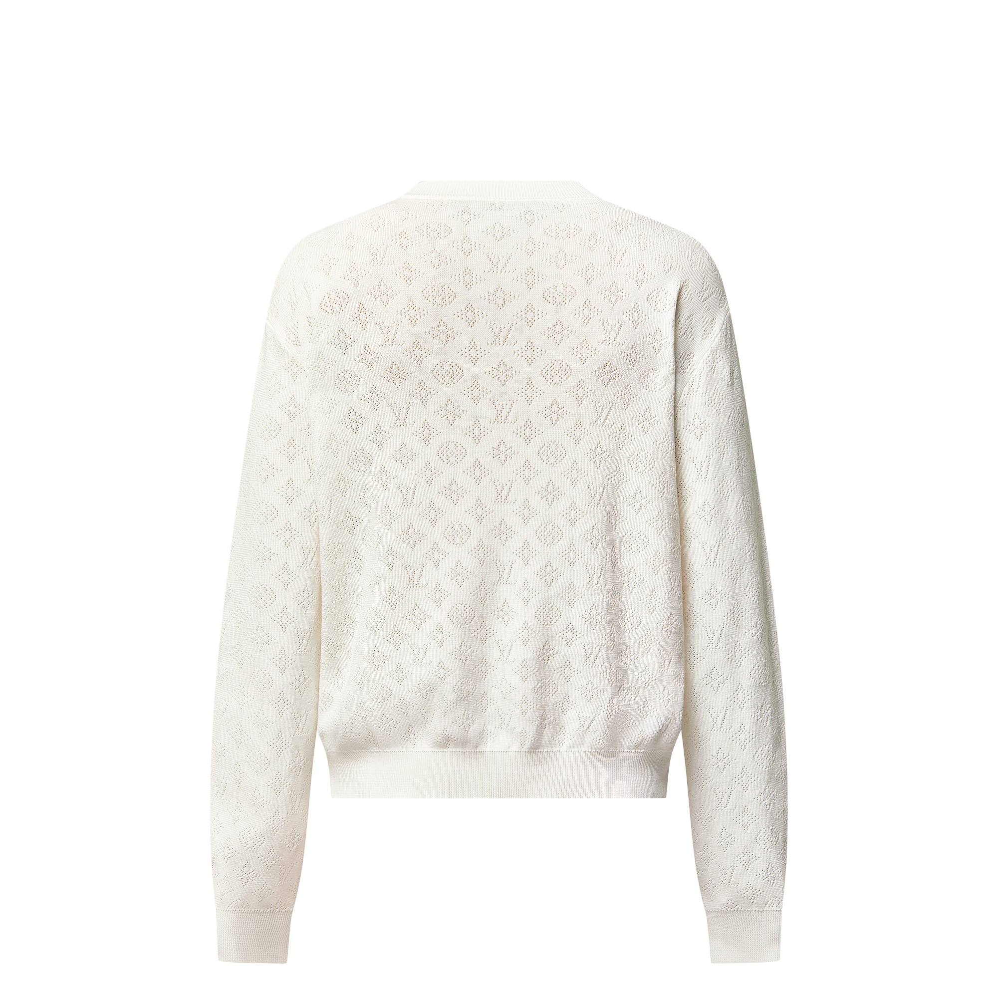 Monogram Pointelle Cotton Pullover  in Men