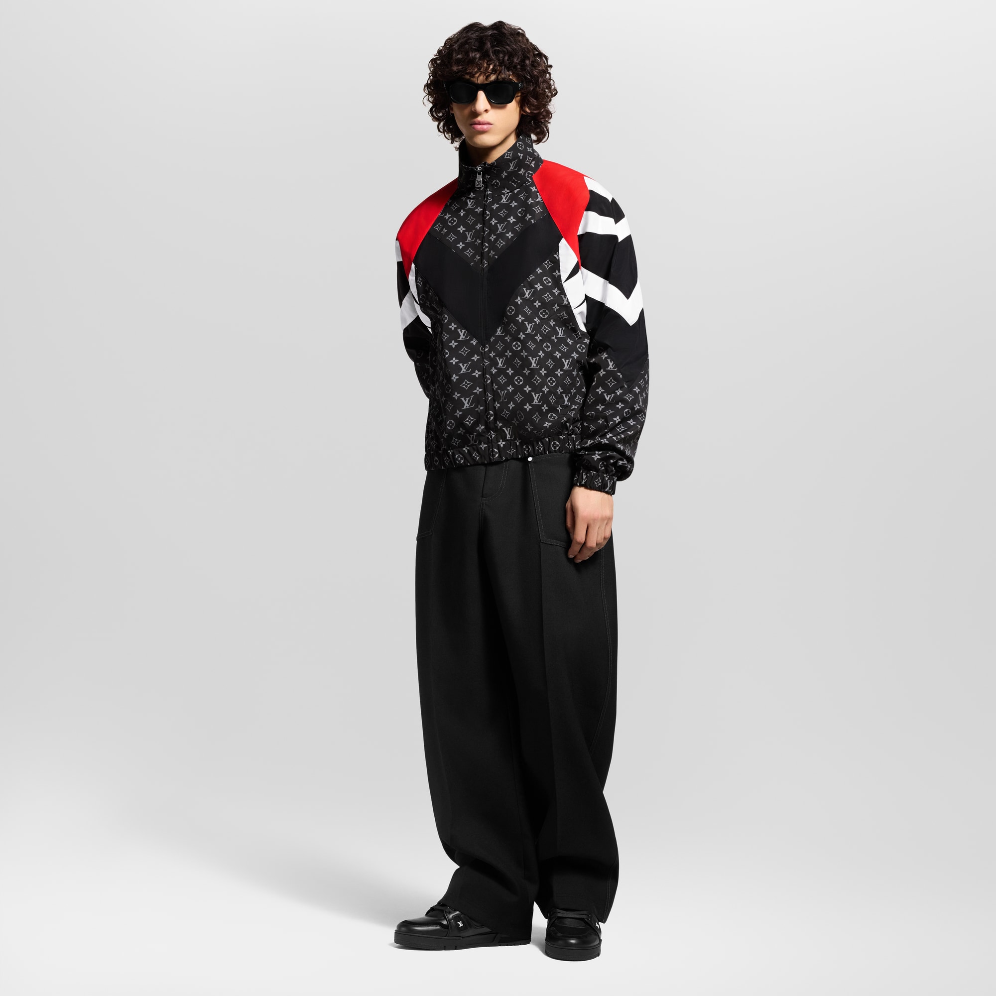 Monogram Printed Nylon Tracksuit Top  in Men