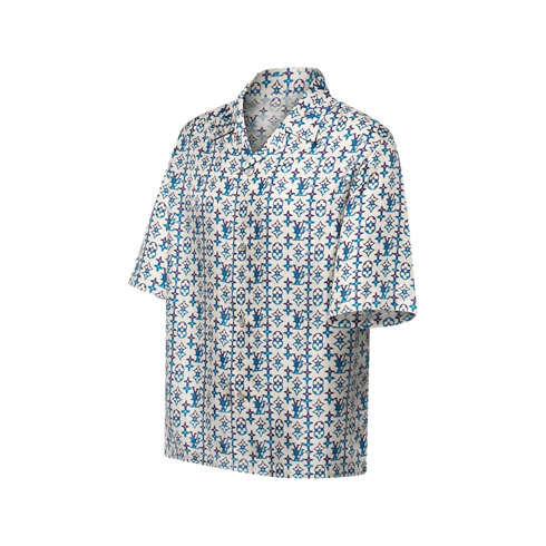 Monogram Printed Silk Short-Sleeved Shirt in Men's Ready to Wear Shirts collections by Louis Vuitton (Product zoom)