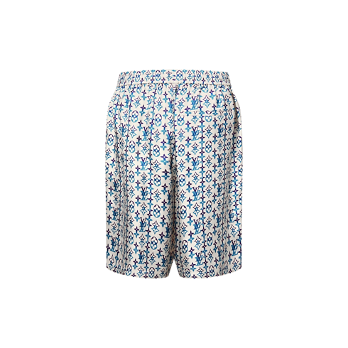 Monogram Printed Silk Shorts in Men's Ready to Wear Pants collections by Louis Vuitton (Product zoom)