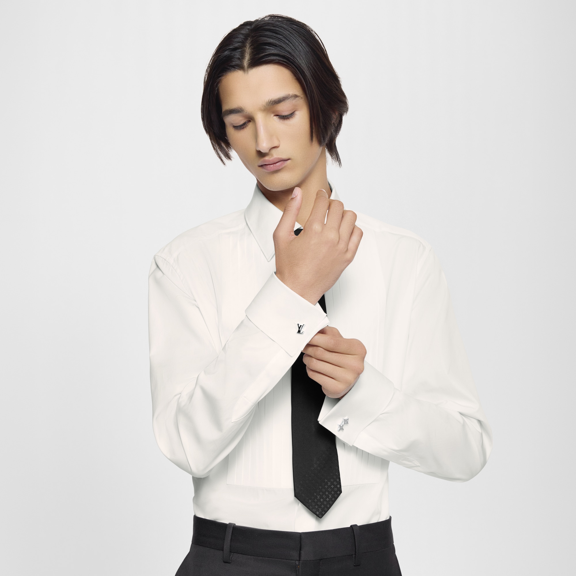 Monogram Row Cufflinks S00 in Men