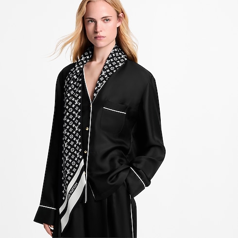 Monogram Scarf Pajama Top in Women's Ready to Wear Tops collections by Louis Vuitton (Product zoom)