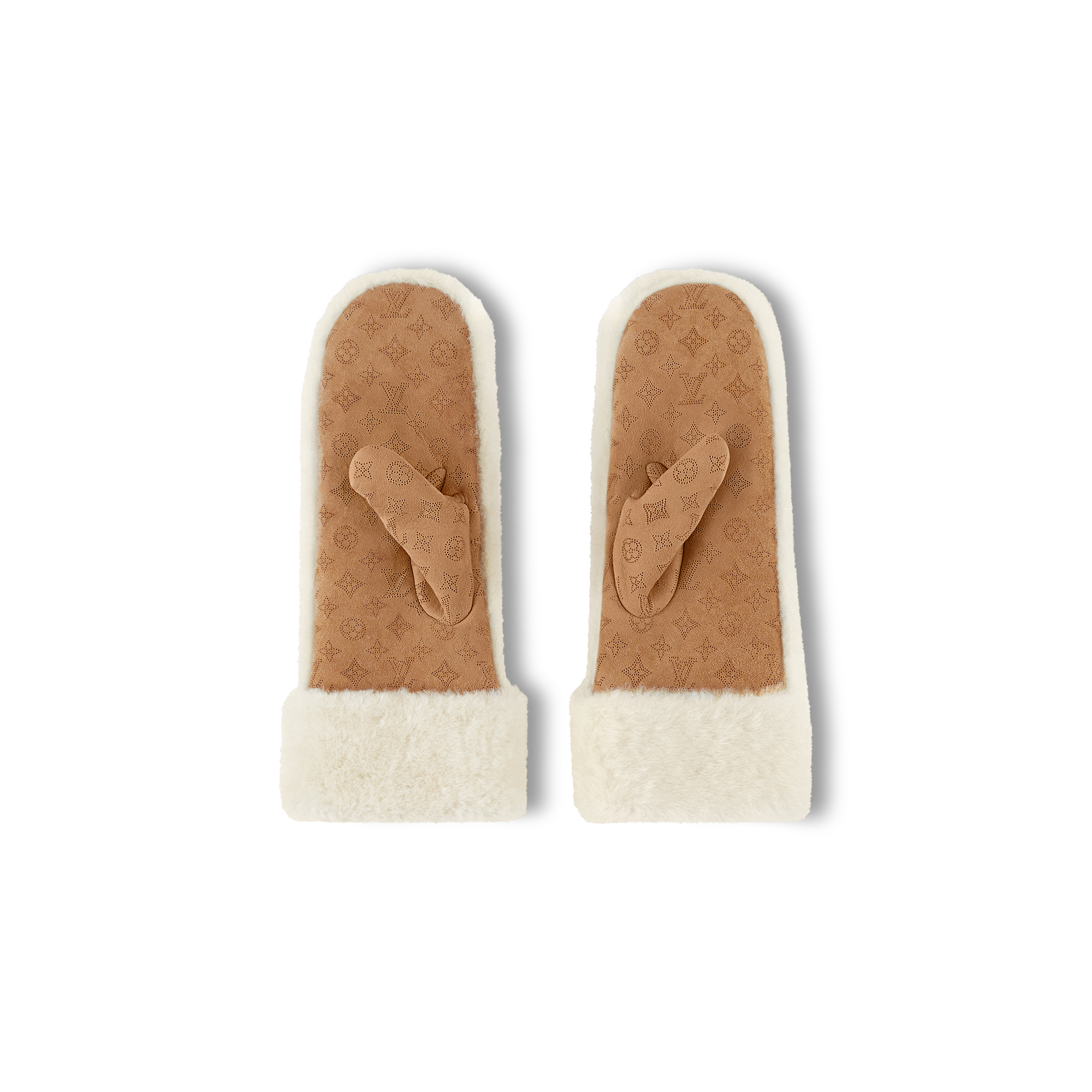 Monogram Shearling Mitts S00 in Women