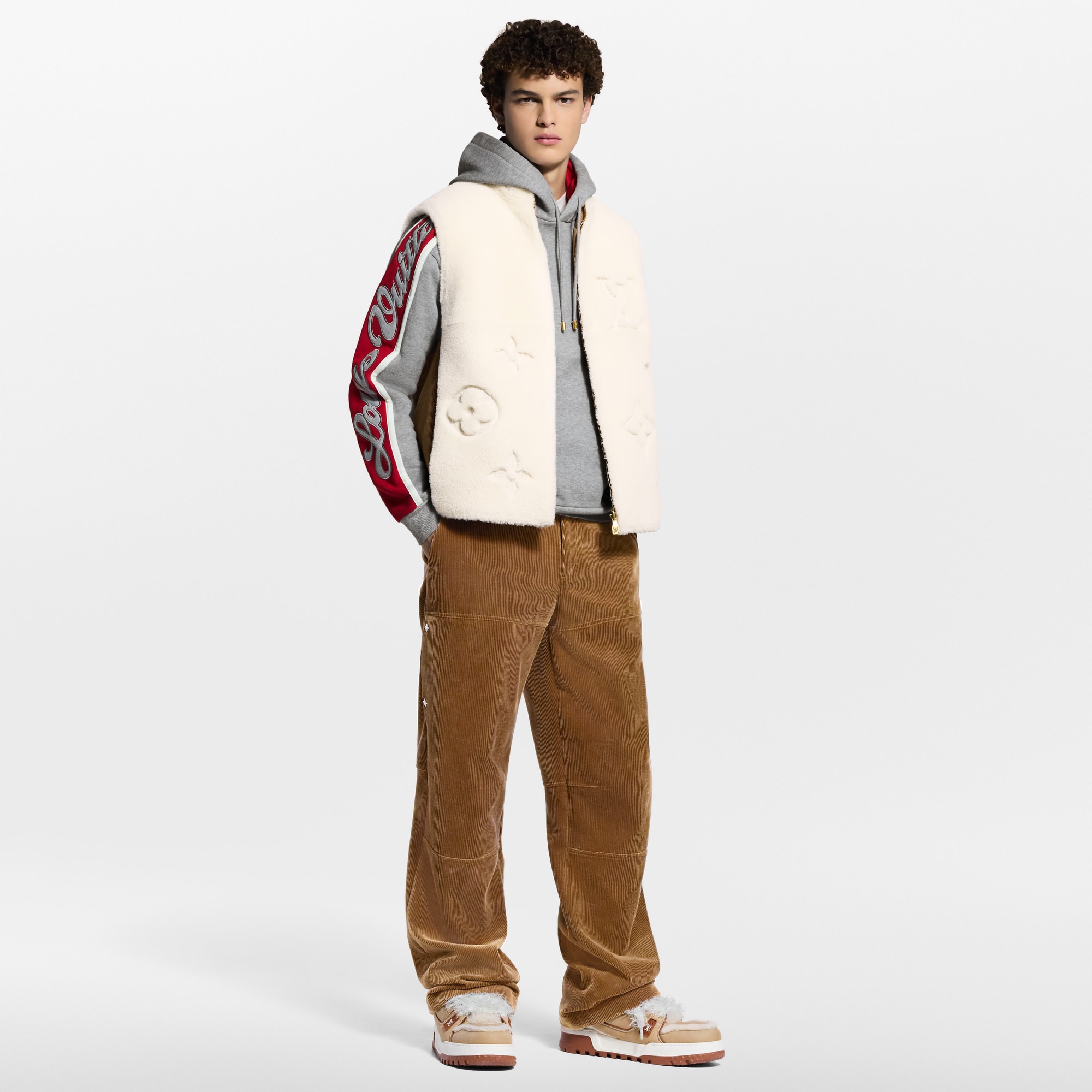 Monogram Shearling Mix Reversible Gilet  in Men