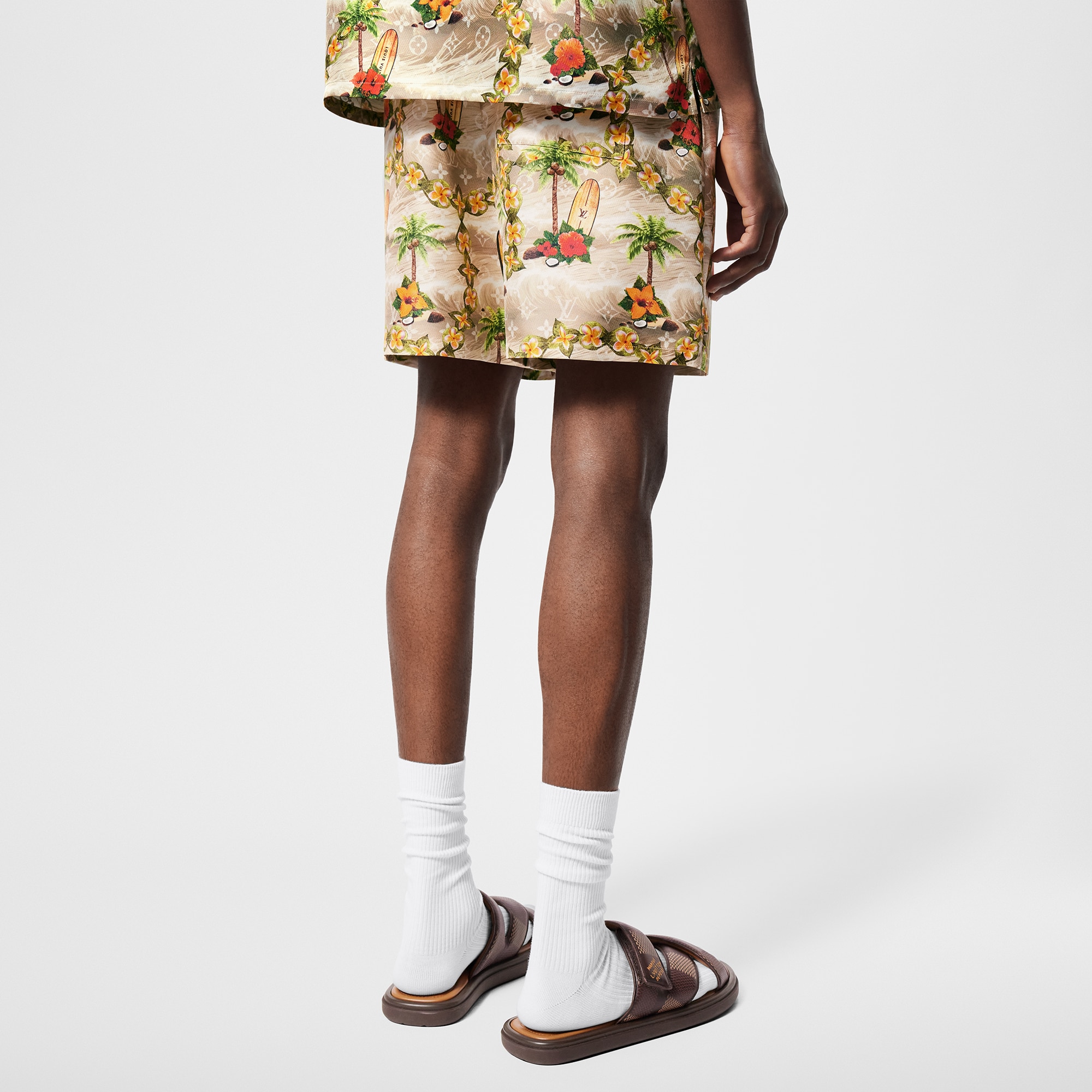 Monogram Silk Drawstring Shorts - Ready to Wear | LOUIS VUITTON