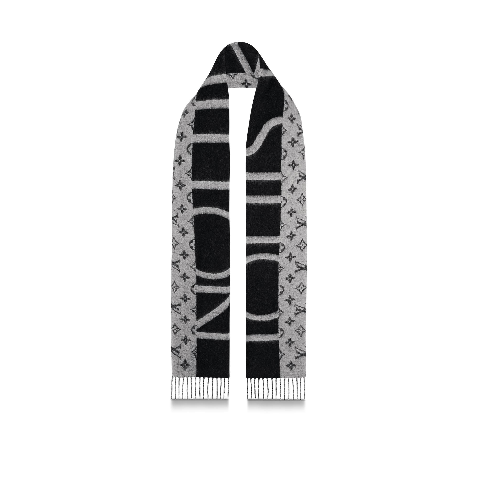 Monogram Split Scarf S00 in Men