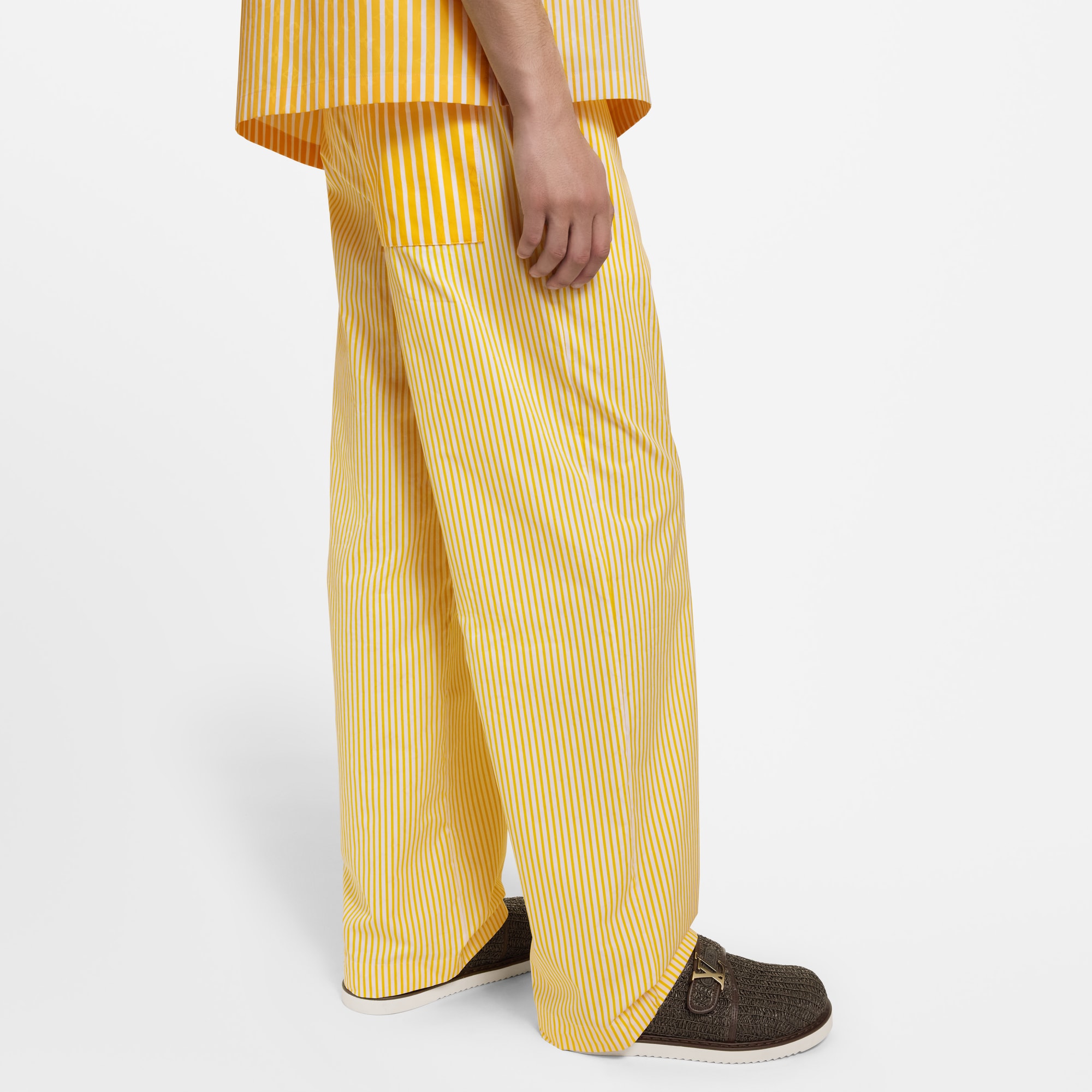 Monogram Striped Drawstring Pants  in Men