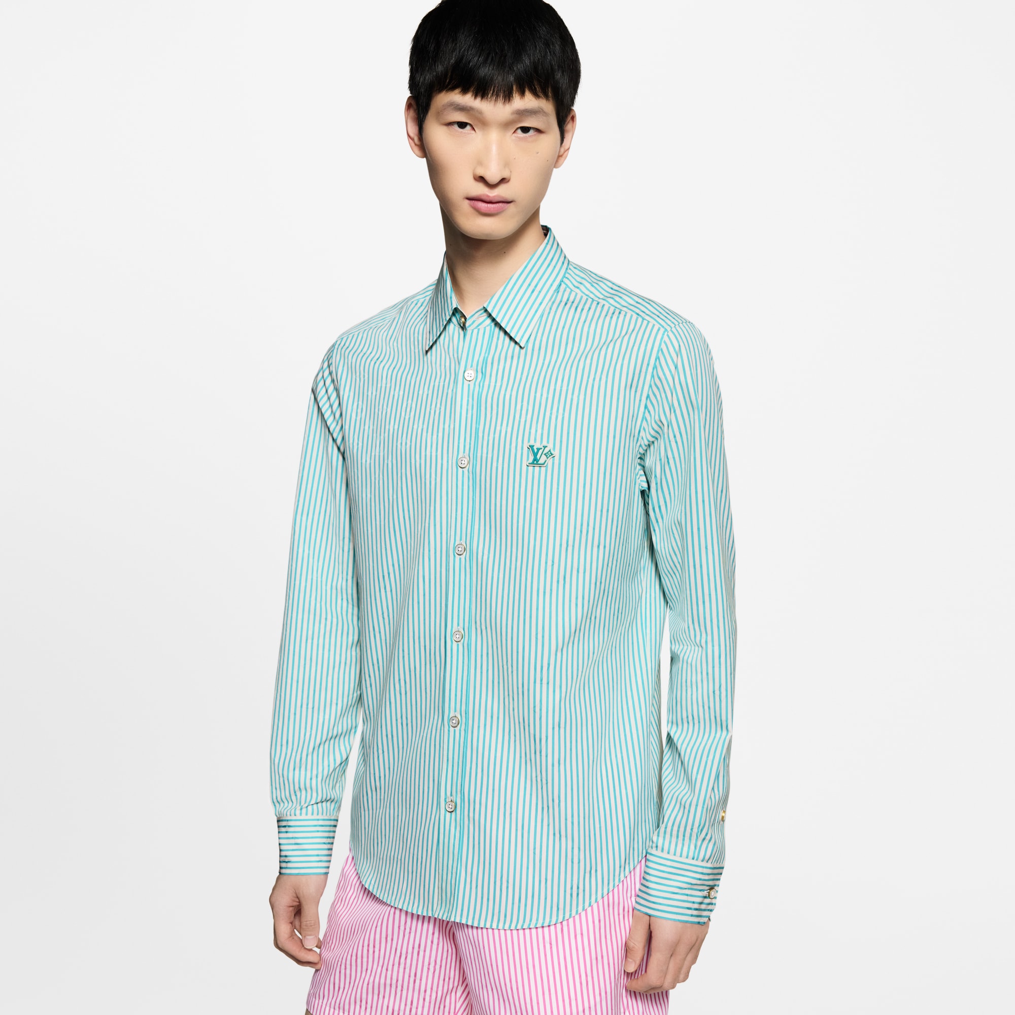 Monogram Striped Shirt  in Men