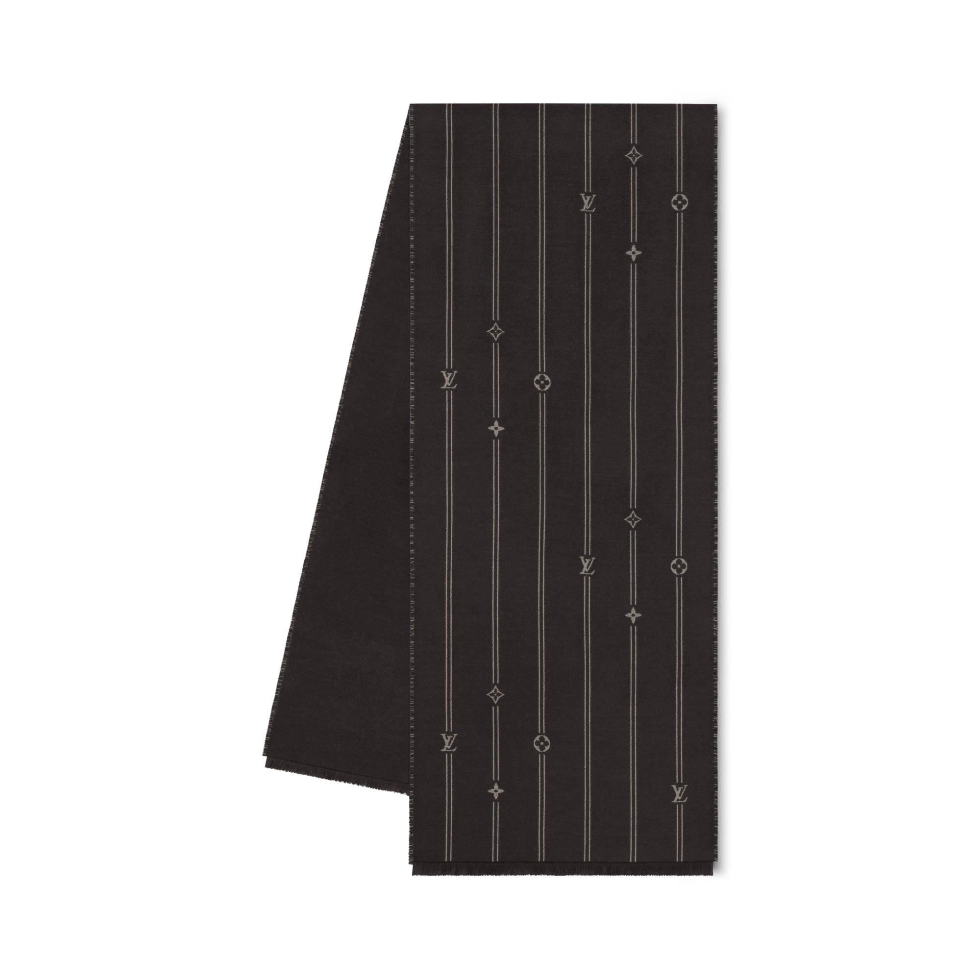 Monogram Stripes Scarf S00 in Men