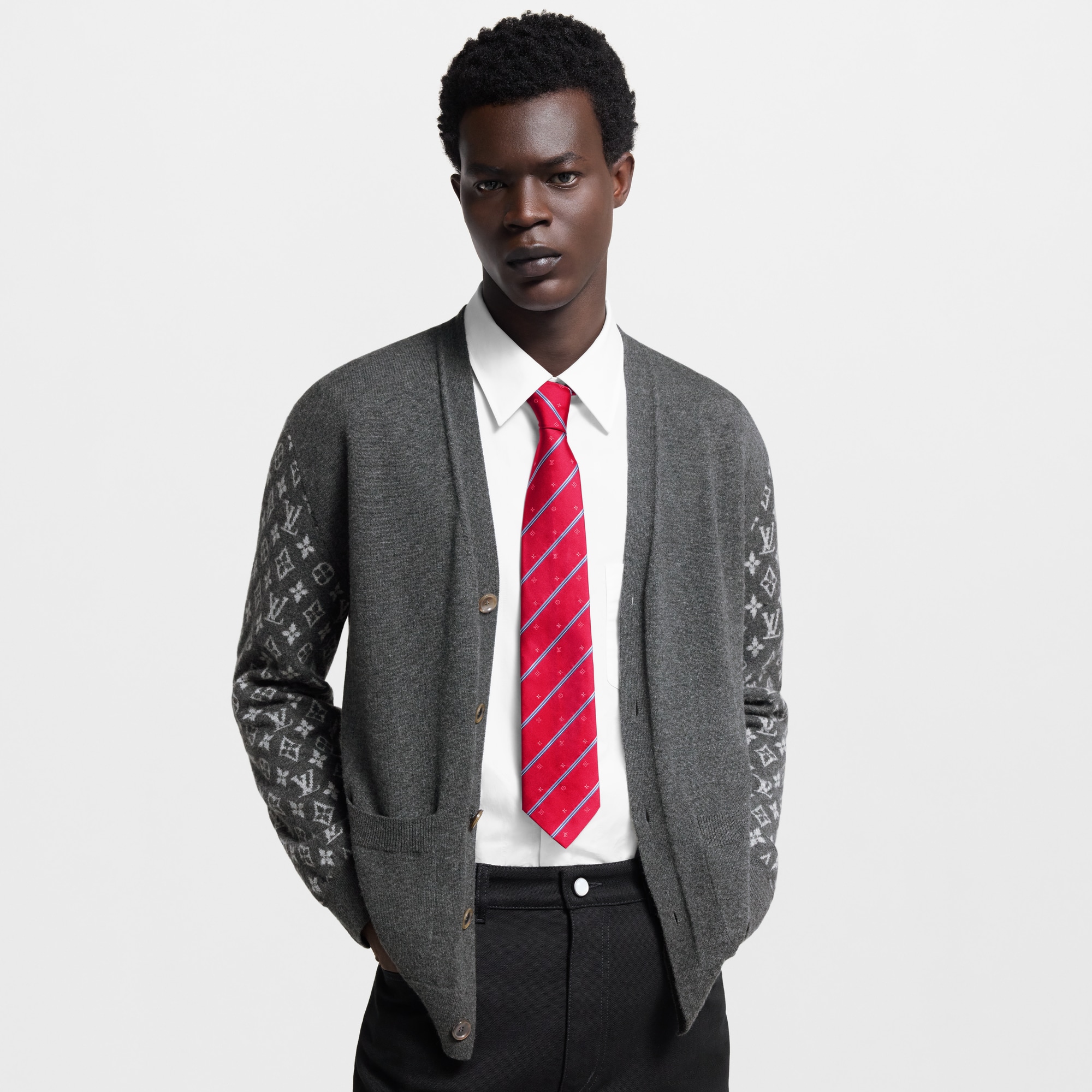 Monogram Stripes Tie S00 in Men