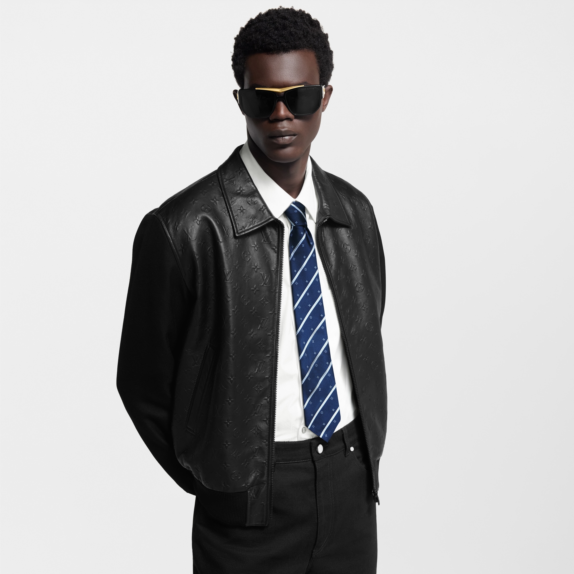 Monogram Stripes Tie S00 in Men